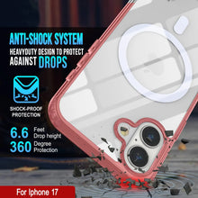 Load image into Gallery viewer, Punkcase iPhone 17 Magnetic Wireless Charging Case [ClearMag Series][Red]
