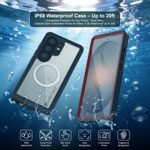 Load image into Gallery viewer, Galaxy S26 Ultra Waterproof Case, Punkcase [Extreme Mag Series] Armor Cover W/ Built In Screen Protector [Red]
