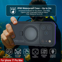 Load image into Gallery viewer, iPhone 17 Pro Max Waterproof Case [Kickstud 2.0 Series] Protective IP68 Cover W/Screen Protector &amp; Kickstand [Purple]
