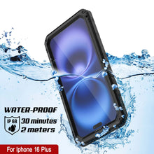 Load image into Gallery viewer, iPhone 16 Plus Metal Extreme 3.0 Series Aluminum Waterproof Case IP68 W/Buillt in Screen Protector &amp; Kickstand [Black]
