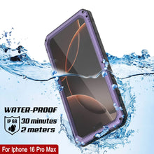 Load image into Gallery viewer, iPhone 16 Pro Max Metal Extreme 3.0 Series Aluminum Waterproof Case IP68 W/Buillt in Screen Protector &amp; Kickstand [Purple]
