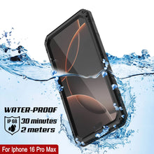 Load image into Gallery viewer, iPhone 16 Pro Max Metal Extreme 3.0 Series Aluminum Waterproof Case IP68 W/Buillt in Screen Protector &amp; Kickstand [Black]
