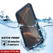 Load image into Gallery viewer, iPhone 16 Pro Max Metal Extreme 3.0 Series Aluminum Waterproof Case IP68 W/Buillt in Screen Protector &amp; Kickstand [Blue]

