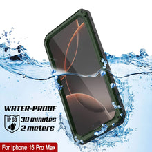 Load image into Gallery viewer, iPhone 16 Pro Max Metal Extreme 3.0 Series Aluminum Waterproof Case IP68 W/Buillt in Screen Protector &amp; Kickstand [Dark Green]

