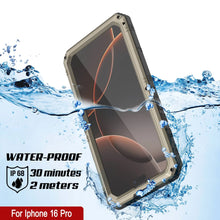 Load image into Gallery viewer, iPhone 16 Pro Metal Extreme 3.0 Series Aluminum Waterproof Case IP68 W/Buillt in Screen Protector &amp; Kickstand [Gold]
