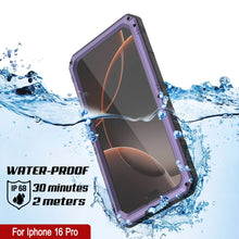 Load image into Gallery viewer, iPhone 16 Pro Metal Extreme 3.0 Series Aluminum Waterproof Case IP68 W/Buillt in Screen Protector &amp; Kickstand [Purple]
