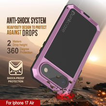 Load image into Gallery viewer, iPhone 17 Air Metal Case, Heavy Duty Military Grade Armor Cover [shock proof] Full Body Hard [Pink]
