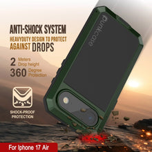 Load image into Gallery viewer, iPhone 17 Air Metal Case, Heavy Duty Military Grade Armor Cover [shock proof] Full Body Hard [Dark Green]
