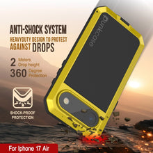 Load image into Gallery viewer, iPhone 17 Air Metal Case, Heavy Duty Military Grade Armor Cover [shock proof] Full Body Hard [Yellow]
