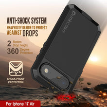 Load image into Gallery viewer, iPhone 17 Air Metal Case, Heavy Duty Military Grade Armor Cover [shock proof] Full Body Hard [Black]
