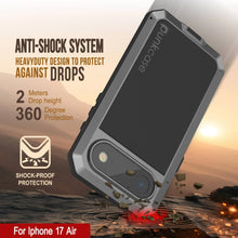 Load image into Gallery viewer, iPhone 17 Air Metal Case, Heavy Duty Military Grade Armor Cover [shock proof] Full Body Hard [Silver]
