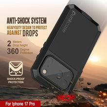 Load image into Gallery viewer, iPhone 17 Pro Metal Case, Heavy Duty Military Grade Armor Cover [shock proof] Full Body Hard [Black]
