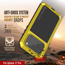 Load image into Gallery viewer, iPhone 17 Pro Metal Case, Heavy Duty Military Grade Armor Cover [shock proof] Full Body Hard [Yellow]
