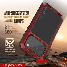 Load image into Gallery viewer, iPhone 17 Pro Metal Case, Heavy Duty Military Grade Armor Cover [shock proof] Full Body Hard [Red]
