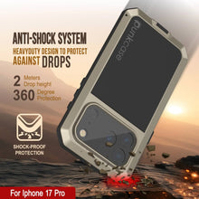 Load image into Gallery viewer, iPhone 17 Pro Metal Case, Heavy Duty Military Grade Armor Cover [shock proof] Full Body Hard [Gold]
