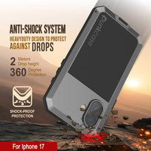 Load image into Gallery viewer, iPhone 17 Metal Case, Heavy Duty Military Grade Armor Cover [shock proof] Full Body Hard [Silver]
