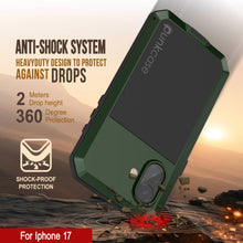 Load image into Gallery viewer, iPhone 17 Metal Case, Heavy Duty Military Grade Armor Cover [shock proof] Full Body Hard [Dark Green]

