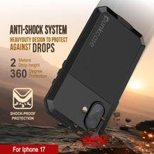Load image into Gallery viewer, iPhone 17 Metal Case, Heavy Duty Military Grade Armor Cover [shock proof] Full Body Hard [Black]
