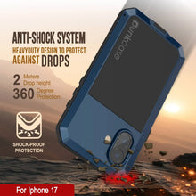 Load image into Gallery viewer, iPhone 17 Metal Case, Heavy Duty Military Grade Armor Cover [shock proof] Full Body Hard [Blue]
