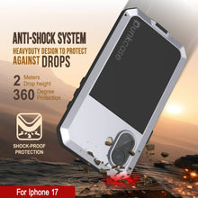 Load image into Gallery viewer, iPhone 17 Metal Case, Heavy Duty Military Grade Armor Cover [shock proof] Full Body Hard [White]

