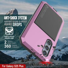 Load image into Gallery viewer, Galaxy S25 Plus Metal Case, Heavy Duty Military Grade Armor Cover [shock proof] Full Body Hard [Pink]
