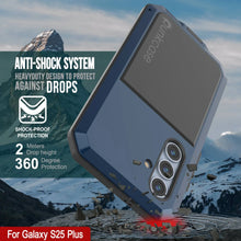 Load image into Gallery viewer, Galaxy S25 Plus Metal Case, Heavy Duty Military Grade Armor Cover [shock proof] Full Body Hard [Blue]
