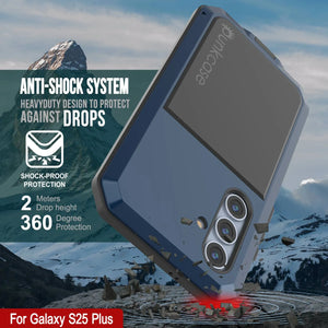 Galaxy S25 Plus Metal Case, Heavy Duty Military Grade Armor Cover [shock proof] Full Body Hard [Blue]
