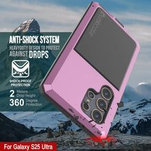 Load image into Gallery viewer, Galaxy S25 Ultra Metal Case, Heavy Duty Military Grade Armor Cover [shock proof] Full Body Hard [Pink]
