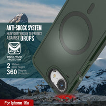 Load image into Gallery viewer, PunkCase iPhone 16e Case, [Spartan 2.0 Series] Clear Rugged Heavy Duty Cover W/Built in Screen Protector [dark green]
