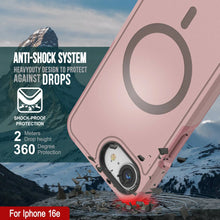 Load image into Gallery viewer, PunkCase iPhone 16e Case, [Spartan 2.0 Series] Clear Rugged Heavy Duty Cover W/Built in Screen Protector [pink]
