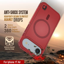 Load image into Gallery viewer, PunkCase iPhone 17 Air Case, [Spartan 2.0 Series] Clear Rugged Heavy Duty Cover W/Built in Screen Protector [red]
