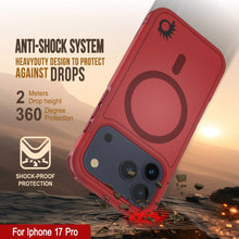 Load image into Gallery viewer, PunkCase iPhone 17 Pro Case, [Spartan 2.0 Series] Clear Rugged Heavy Duty Cover W/Built in Screen Protector [red]

