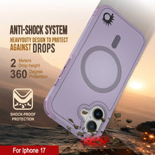 Load image into Gallery viewer, PunkCase iPhone 17 Case, [Spartan 2.0 Series] Clear Rugged Heavy Duty Cover W/Built in Screen Protector [lilac]
