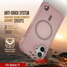 Load image into Gallery viewer, PunkCase iPhone 17 Case, [Spartan 2.0 Series] Clear Rugged Heavy Duty Cover W/Built in Screen Protector [pink]
