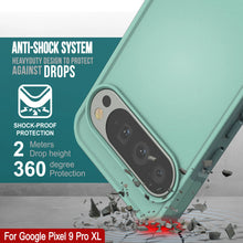 Load image into Gallery viewer, PunkCase Google Pixel 9 Pro XL Case, [Spartan 2.0 Series] Clear Rugged Heavy Duty Cover W/Built in Screen Protector [Teal]
