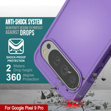 Load image into Gallery viewer, PunkCase Google Pixel 9 Pro Case, [Spartan 2.0 Series] Clear Rugged Heavy Duty Cover W/Built in Screen Protector [Purple]
