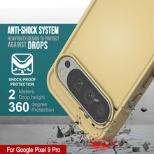 Load image into Gallery viewer, PunkCase Google Pixel 9 Pro Case, [Spartan 2.0 Series] Clear Rugged Heavy Duty Cover W/Built in Screen Protector [Yellow]
