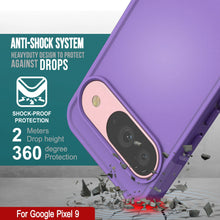 Load image into Gallery viewer, PunkCase Google Pixel 9 Case, [Spartan 2.0 Series] Clear Rugged Heavy Duty Cover W/Built in Screen Protector [Purple]
