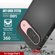 Load image into Gallery viewer, PunkCase Google Pixel 9 Case, [Spartan 2.0 Series] Clear Rugged Heavy Duty Cover W/Built in Screen Protector [Black]
