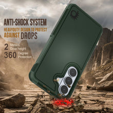 Load image into Gallery viewer, PunkCase Galaxy S26 Case, [Spartan 2.0 Series] Clear Rugged Heavy Duty Cover [Dark Green]

