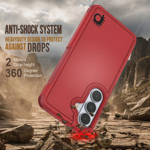 Load image into Gallery viewer, PunkCase Galaxy S26 Case, [Spartan 2.0 Series] Clear Rugged Heavy Duty Cover [Red]
