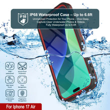 Load image into Gallery viewer, iPhone 17 Air Waterproof IP68 Case, Punkcase [Red] [StudStar Series] [Slim Fit]
