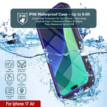 Load image into Gallery viewer, iPhone 17 Air Waterproof IP68 Case, Punkcase [Purple] [StudStar Series] [Slim Fit] [Dirtproof]
