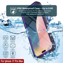 Load image into Gallery viewer, iPhone 17 Pro Max Waterproof IP68 Case, Punkcase [Purple] [StudStar Series] [Slim Fit] [Dirtproof]
