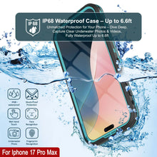 Load image into Gallery viewer, iPhone 17 Pro Max Waterproof IP68 Case, Punkcase [Teal] [StudStar Series] [Slim Fit]
