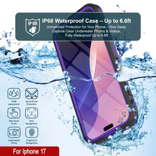 Load image into Gallery viewer, iPhone 17 Waterproof IP68 Case, Punkcase [Purple] [StudStar Series] [Slim Fit] [Dirtproof]
