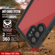 Load image into Gallery viewer, Galaxy S25 Ultra Waterproof Case PunkCase StudStar Red Thin 6.6ft Underwater IP68 Shock/Snow Proof
