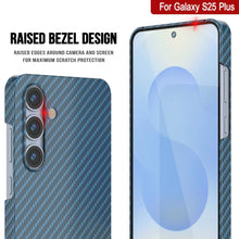 Load image into Gallery viewer, Punkcase Galaxy S25 Plus Carbon Fiber Case [AramidShield Series] Ultra Slim &amp; Light Kevlar [Blue]
