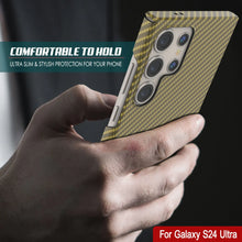 Load image into Gallery viewer, Galaxy S24 Ultra Case, Punkcase CarbonShield, Heavy Duty &amp; Ultra Thin Cover [shockproof][non slip] [Yellow]
