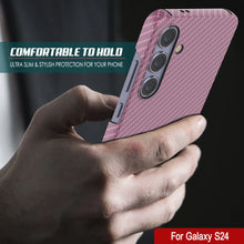 Load image into Gallery viewer, Galaxy S24 Case, Punkcase CarbonShield, Heavy Duty &amp; Ultra Thin Cover [shockproof][non slip] [Pink]
